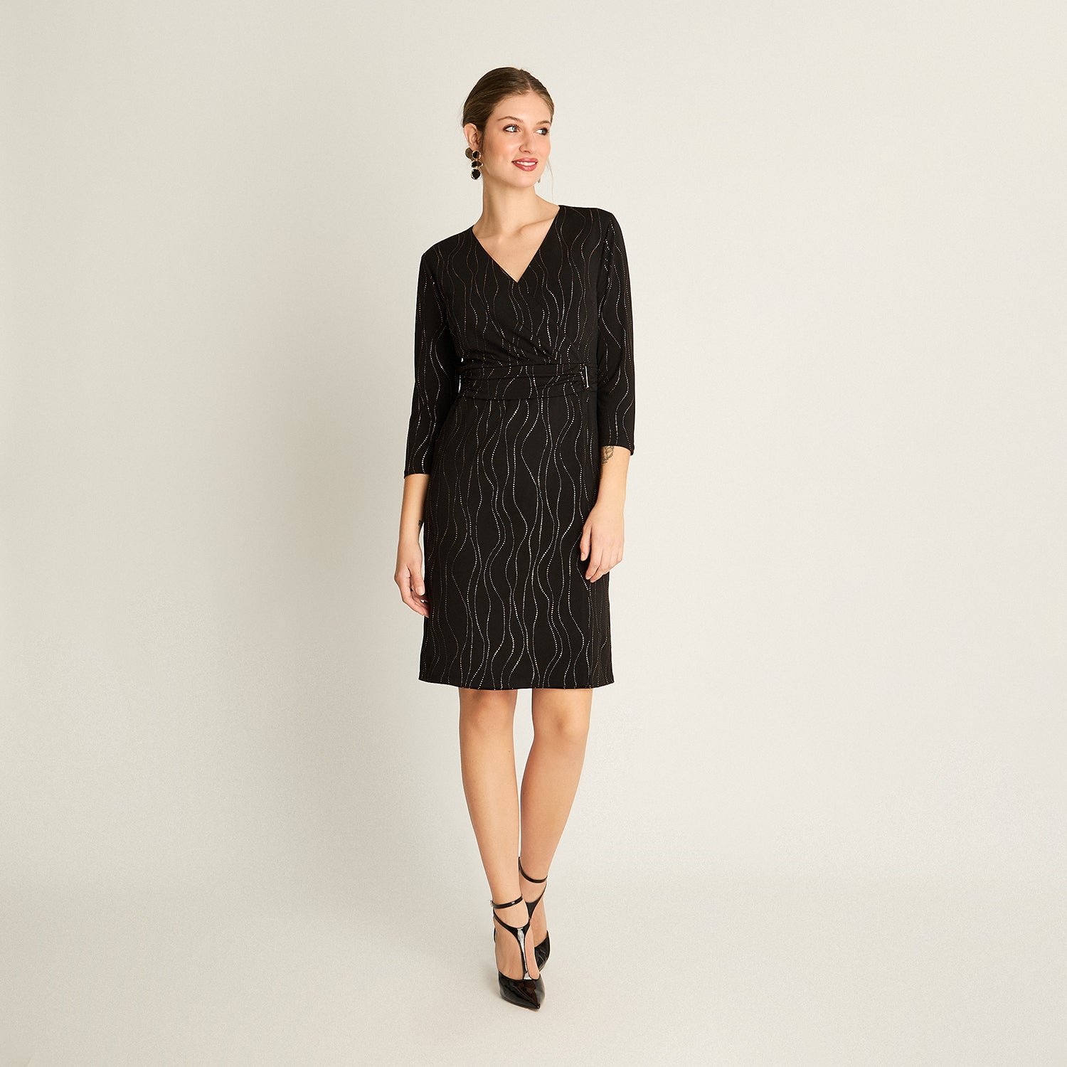 Vestido Negro con Brillos