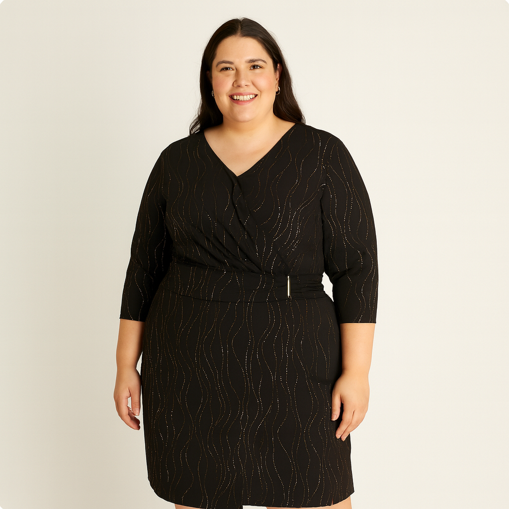 Vestido Negro con Brillos