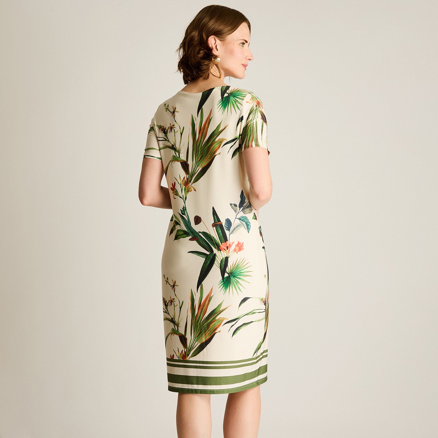 Vestido Corto Verde Tropical