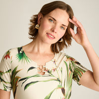 Vestido Corto Verde Tropical