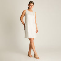 Vestido Corto Crudo Brillante