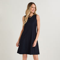 Vestido Midi sin Mangas Look Denim Azul