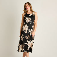 Vestido Maxi Negro Floral