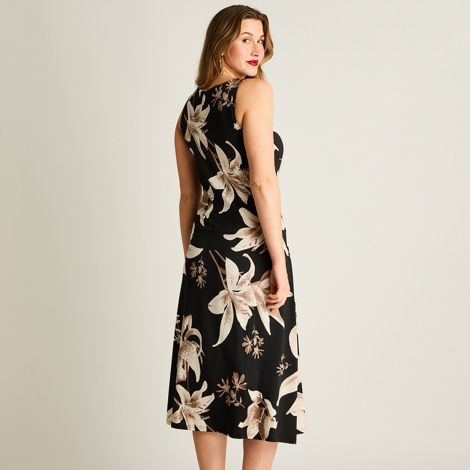Vestido Maxi Negro Floral