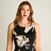 Vestido Maxi Negro Floral