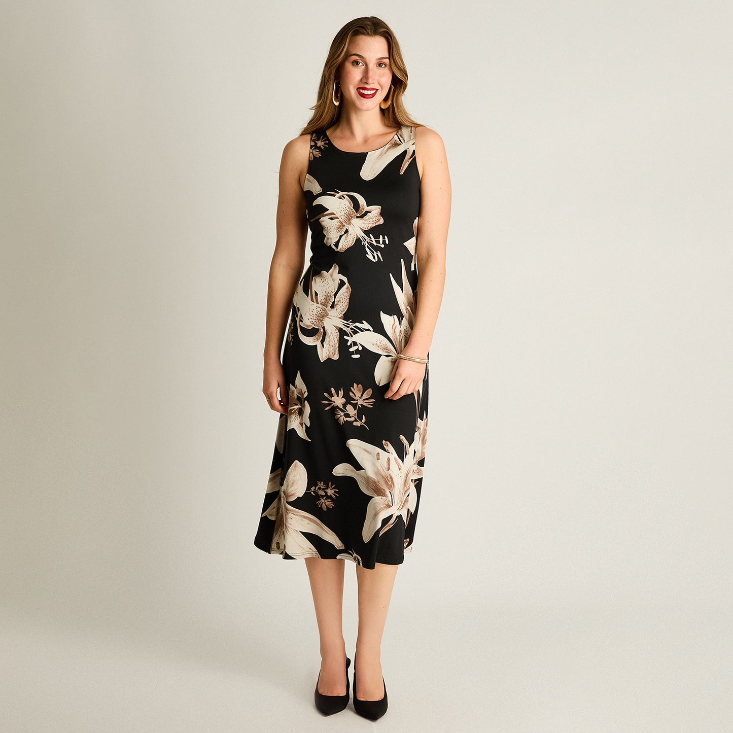 Vestido Maxi Negro Floral