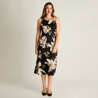 Vestido Maxi Negro Floral