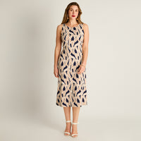 Vestido Maxi Azul Estampado