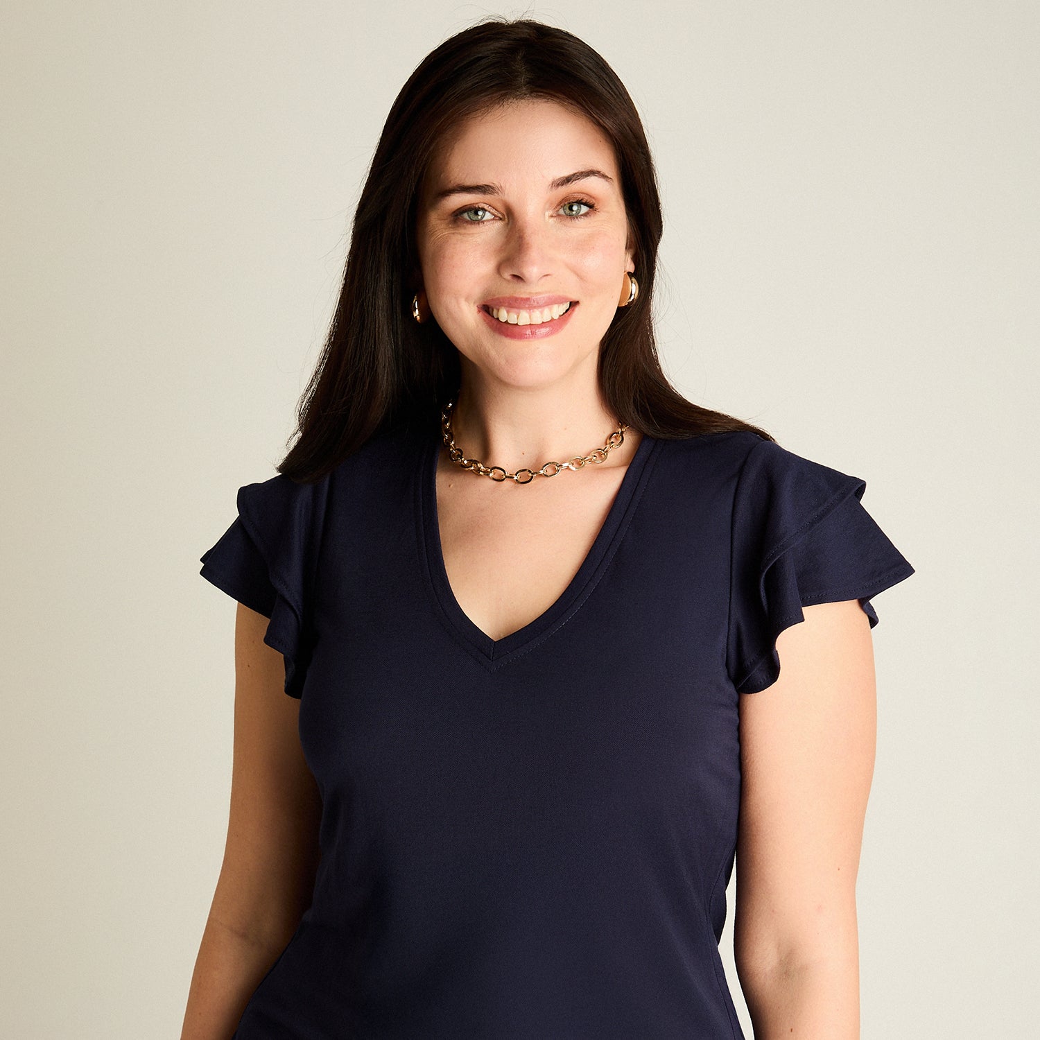 Vestido Maxi Azul Baja elasticidad Sin Forro Calce Ajustado