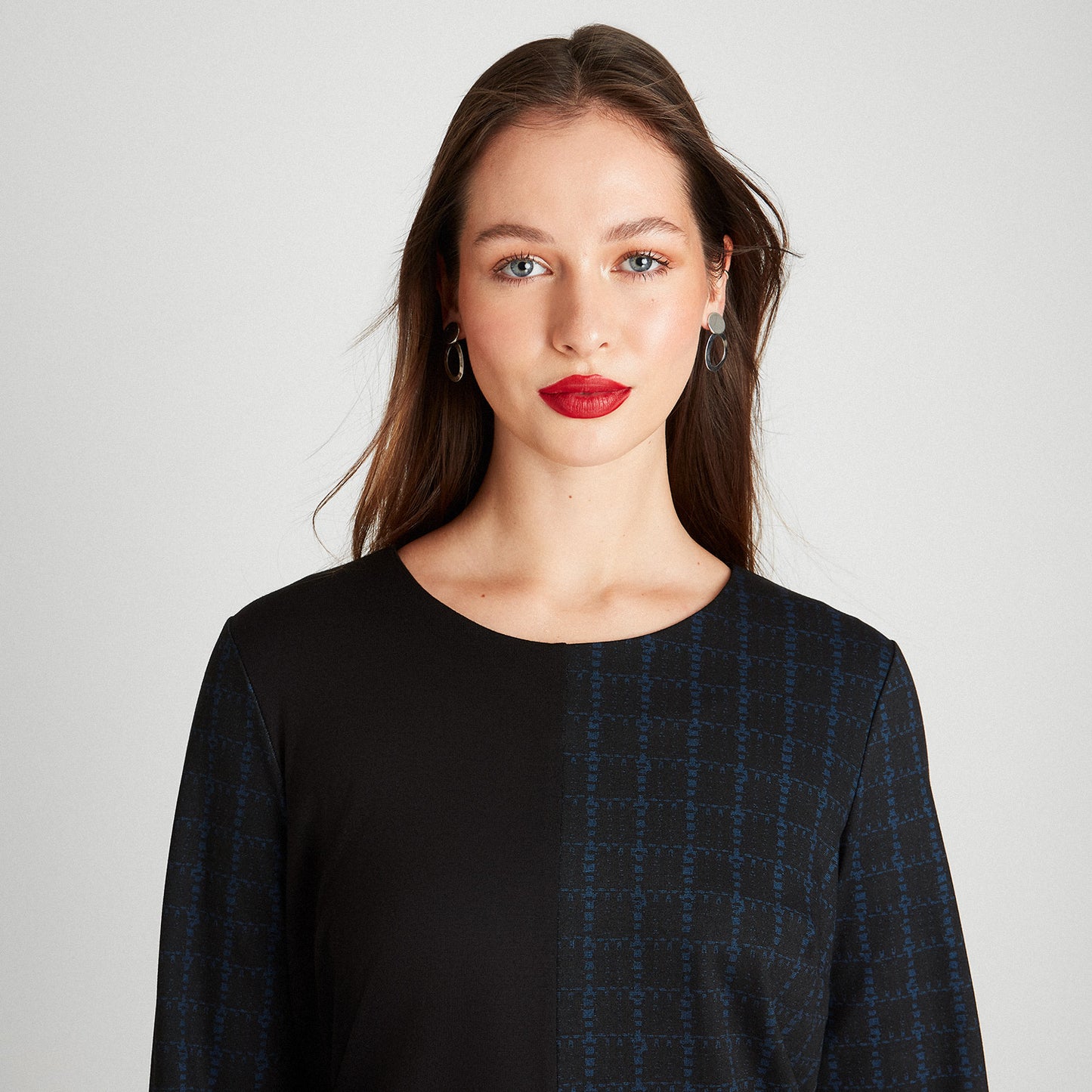 Vestido Negro Print Localizado - Lorenzo di Pontti