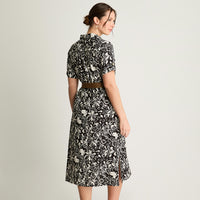 Vestido Midi Estampado Negro Curvi