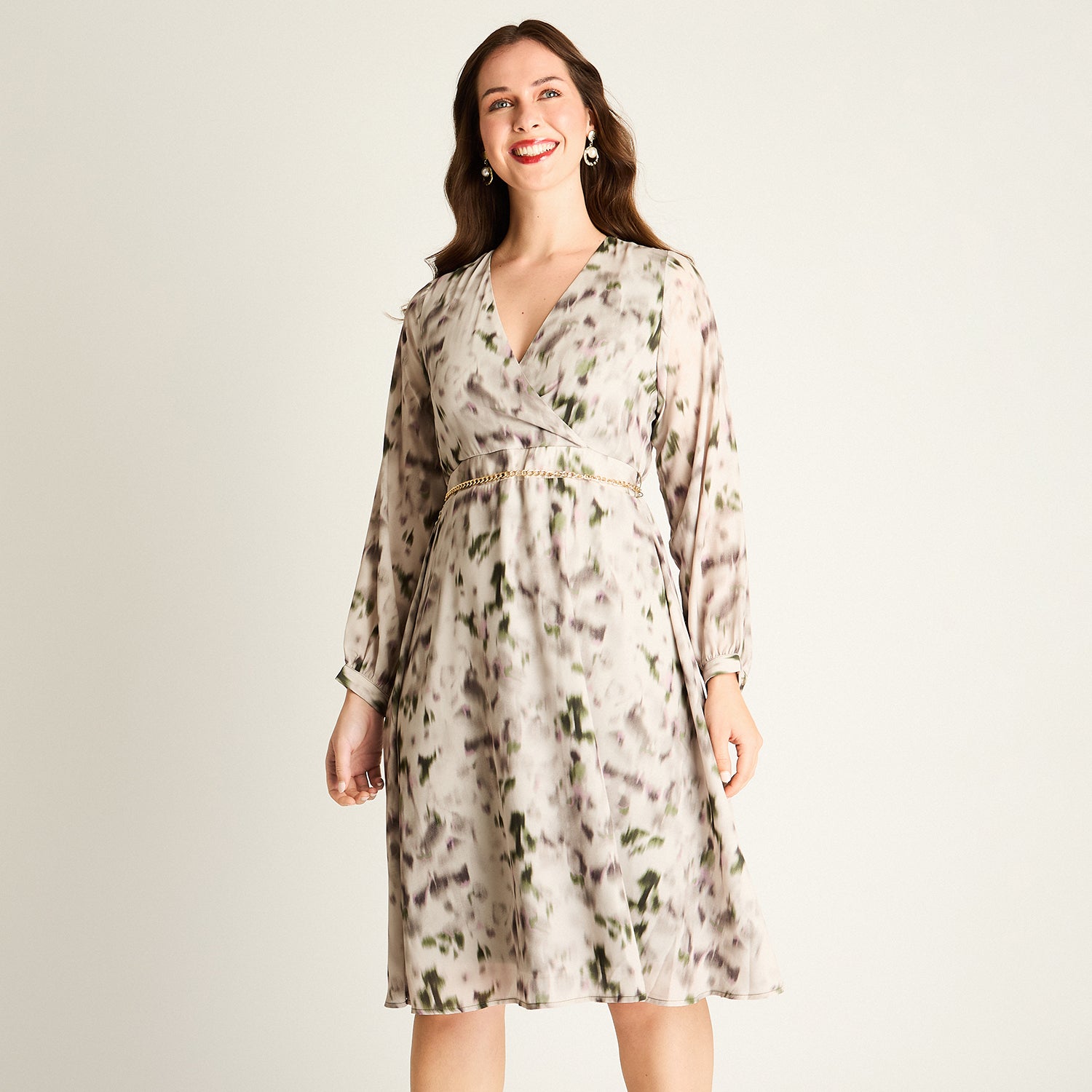 Vestido Midi Arena Estampado