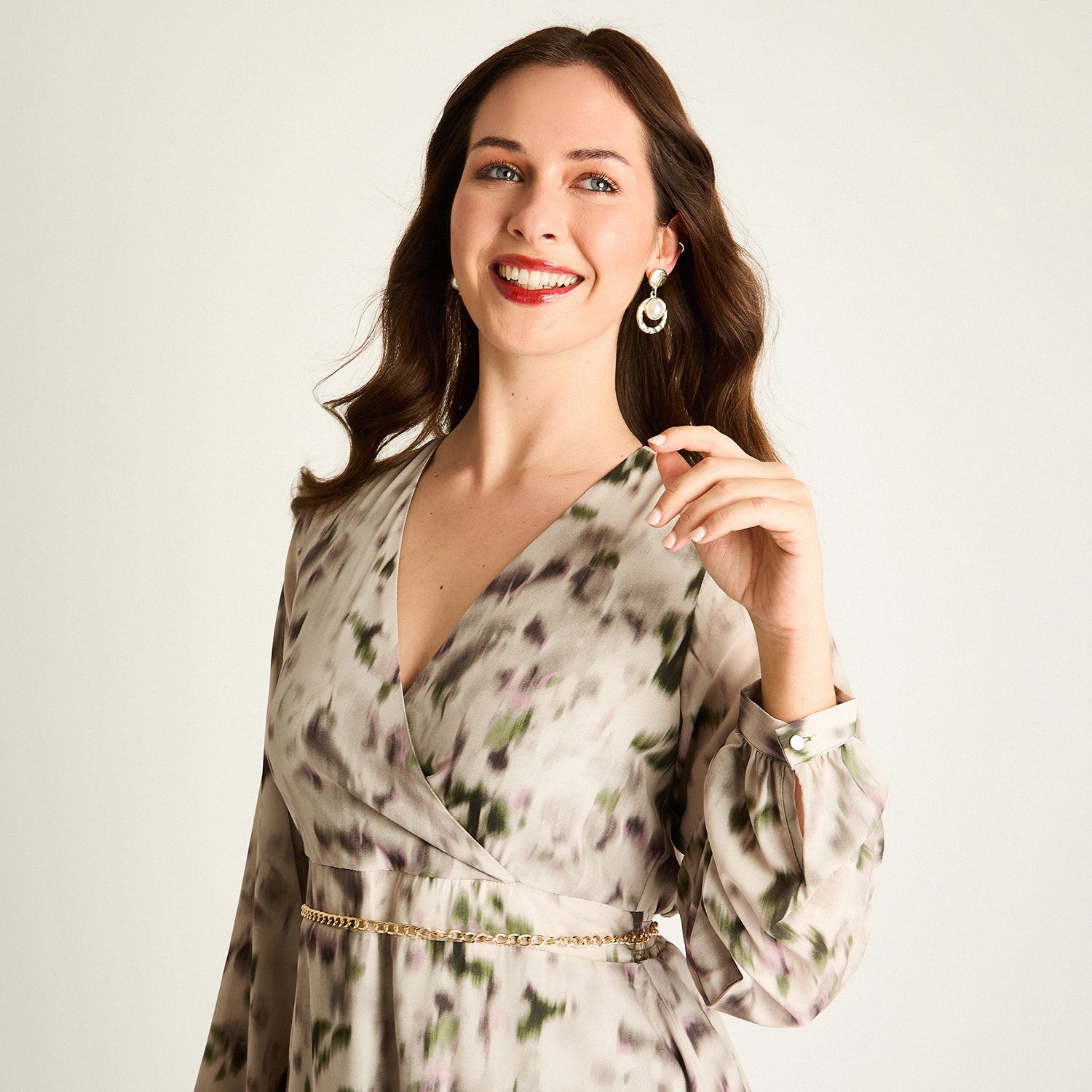 Vestido Midi Arena Estampado