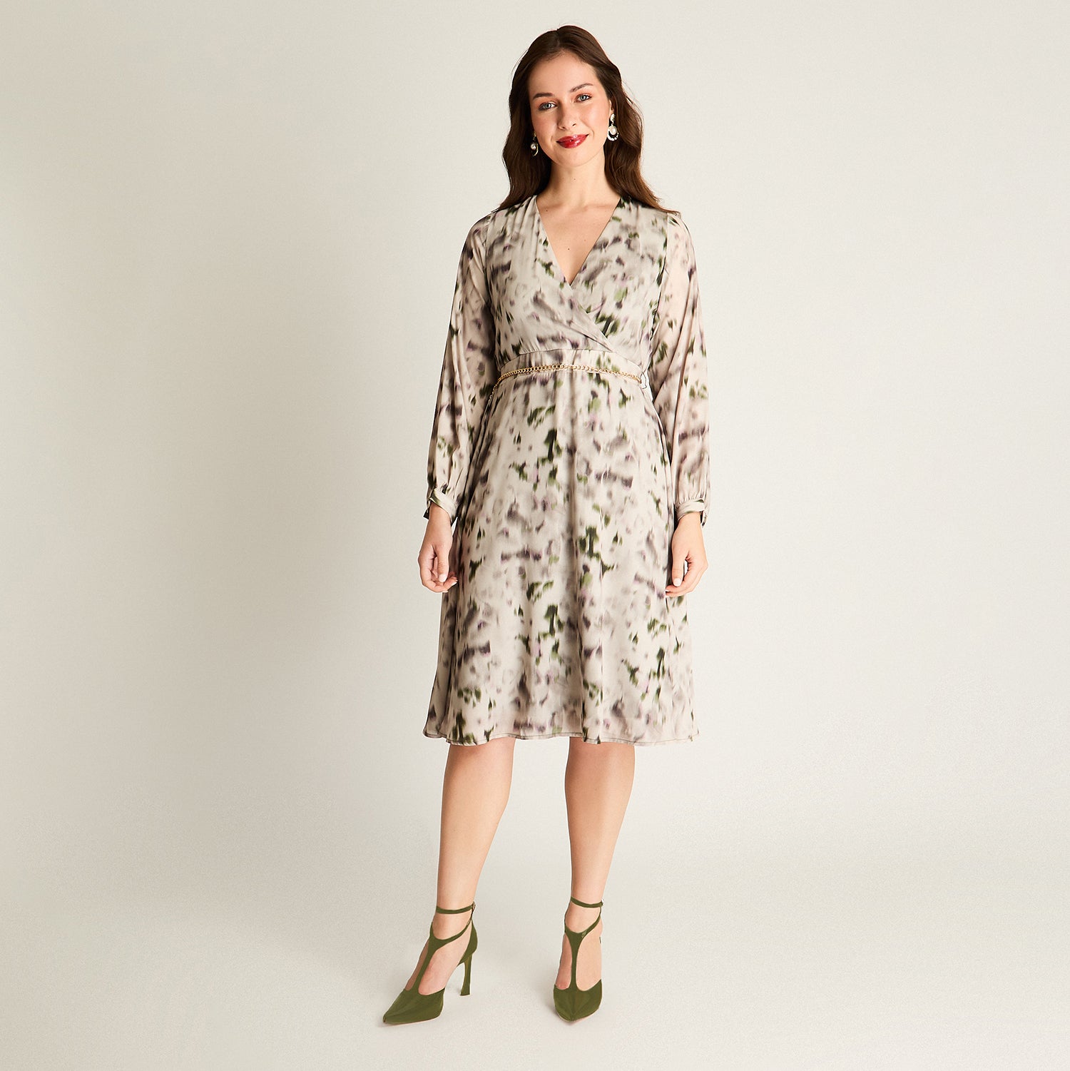 Vestido Midi Arena Estampado