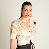 Vestido Midi Negro con Estampado Floral