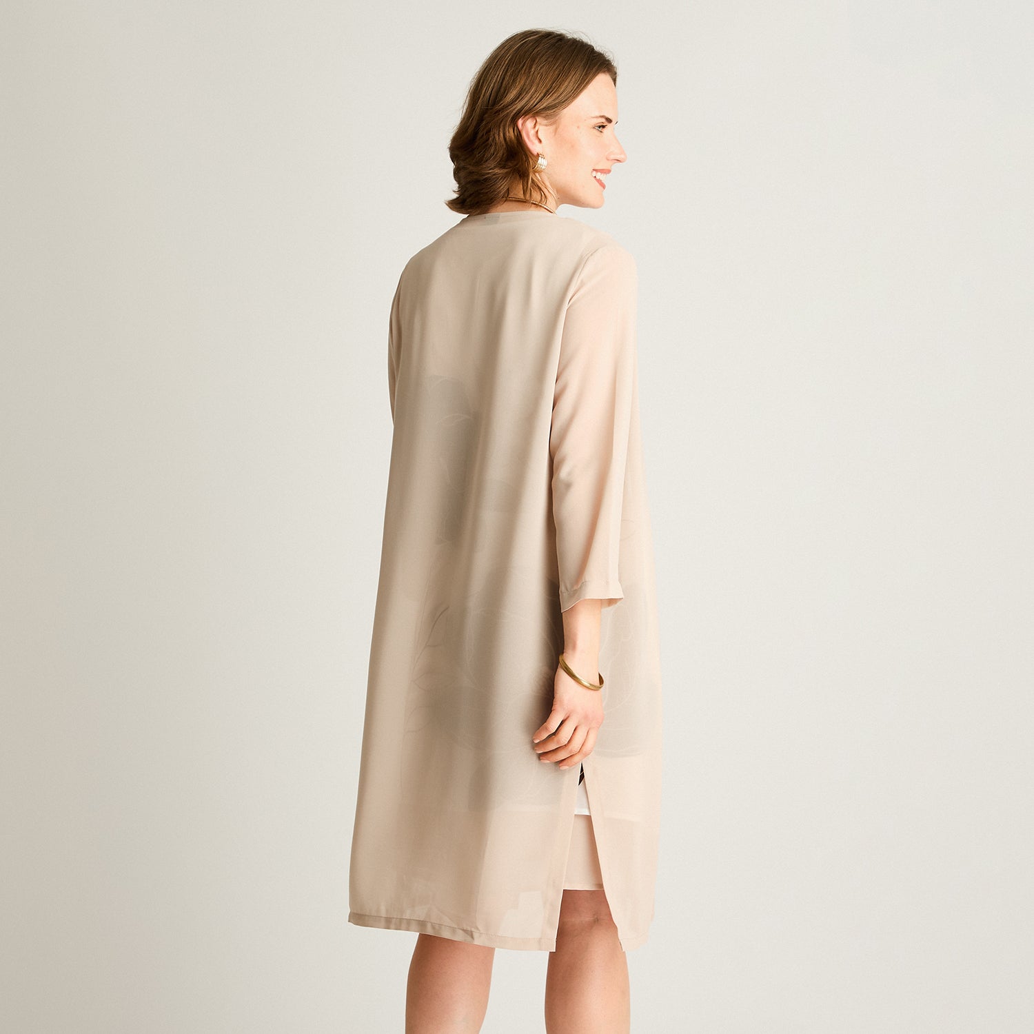 Vestido Midi Beige