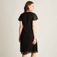 Vestido Midi Negro Con Forro