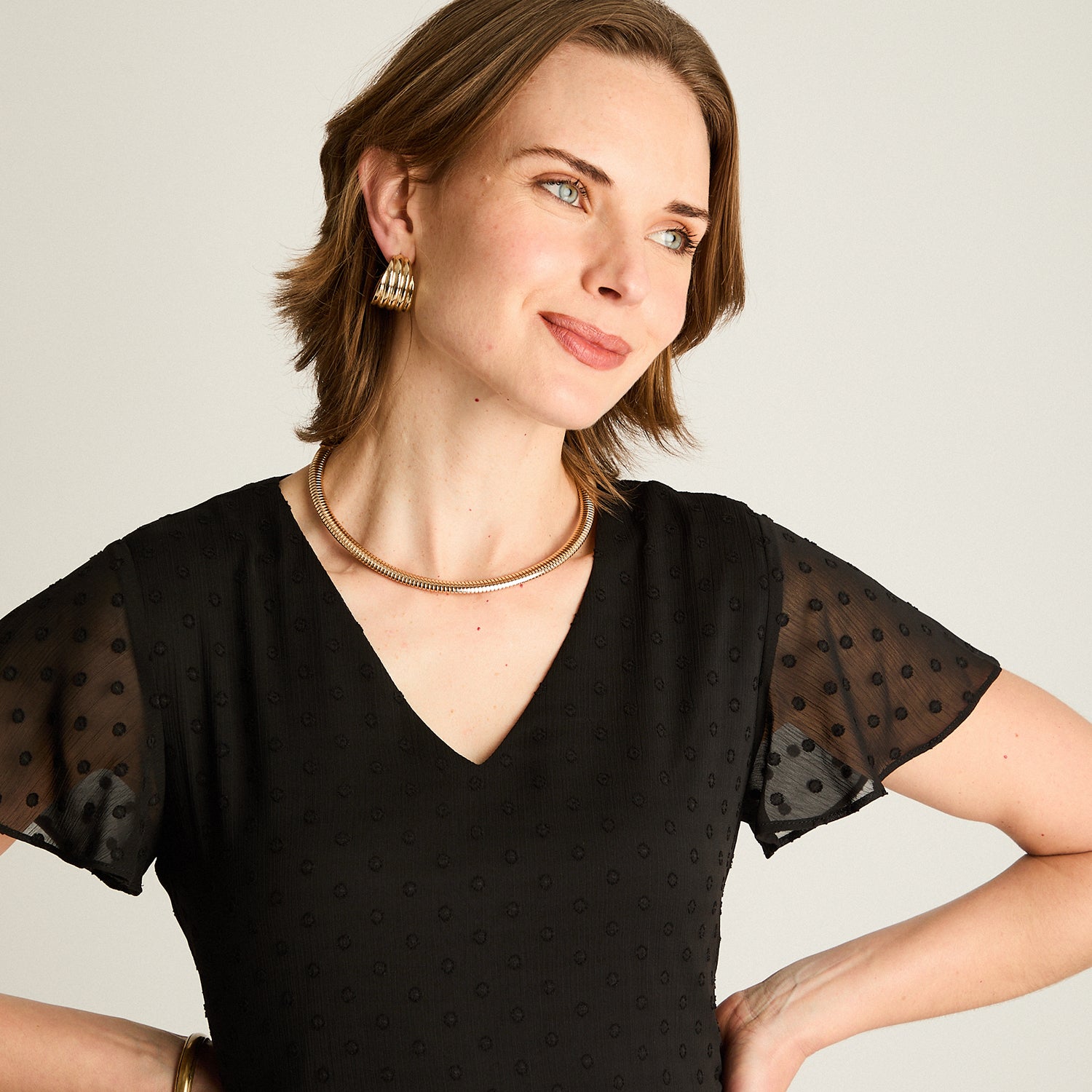 Vestido Midi Negro Con Forro