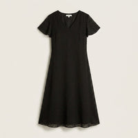 Vestido Midi Negro Con Forro en plano