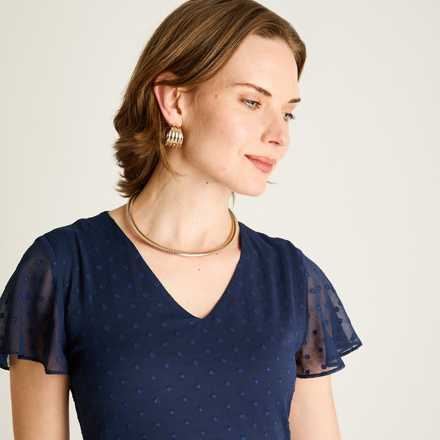 Vestido Midi Azul Con Forro