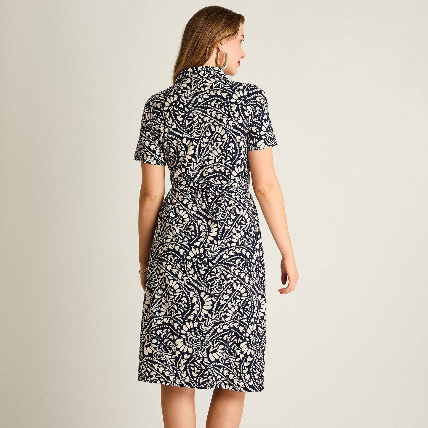 Vestido Midi Azul Sin Forro