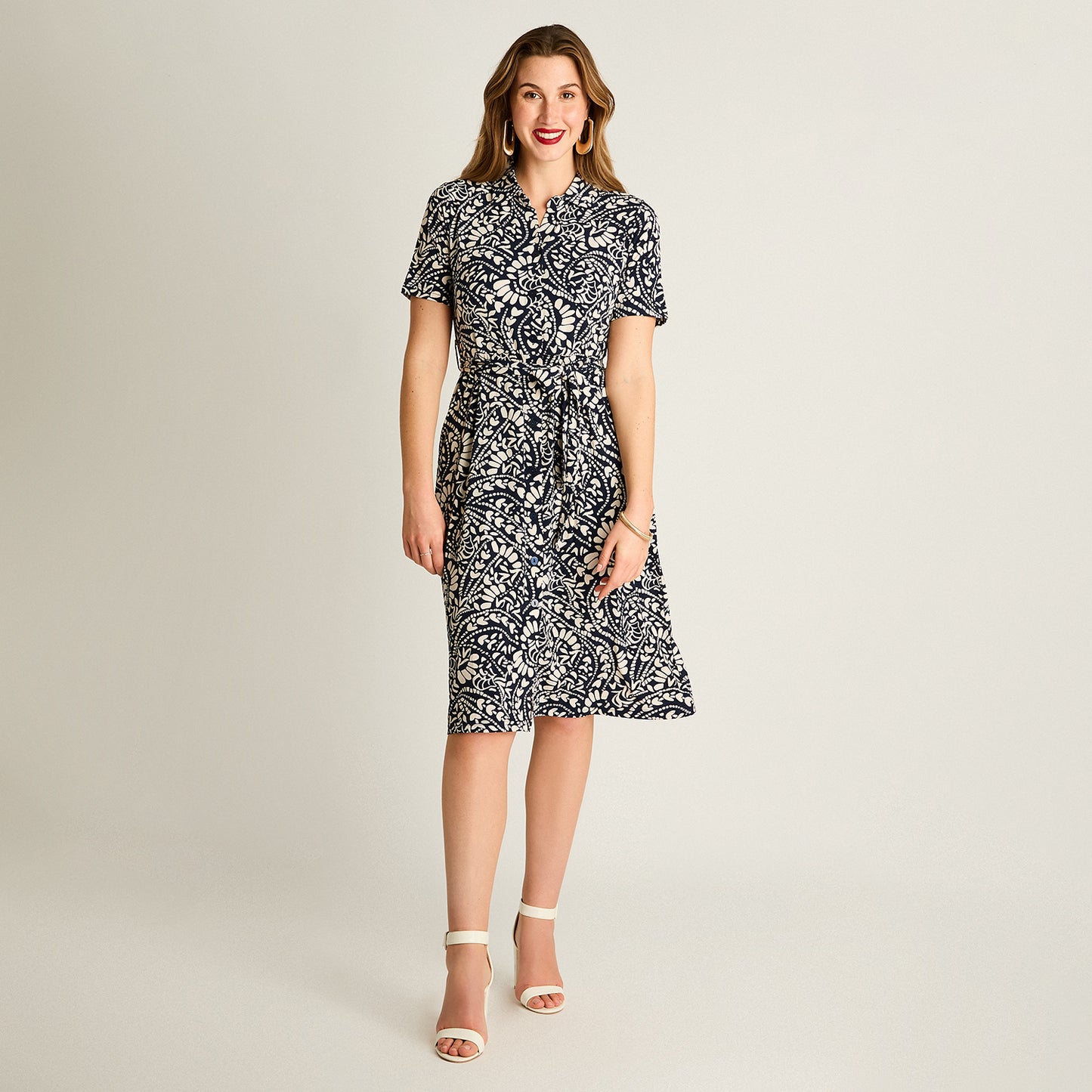 Vestido Midi Azul Sin Forro