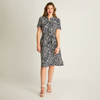 Vestido Midi Azul Sin Forro