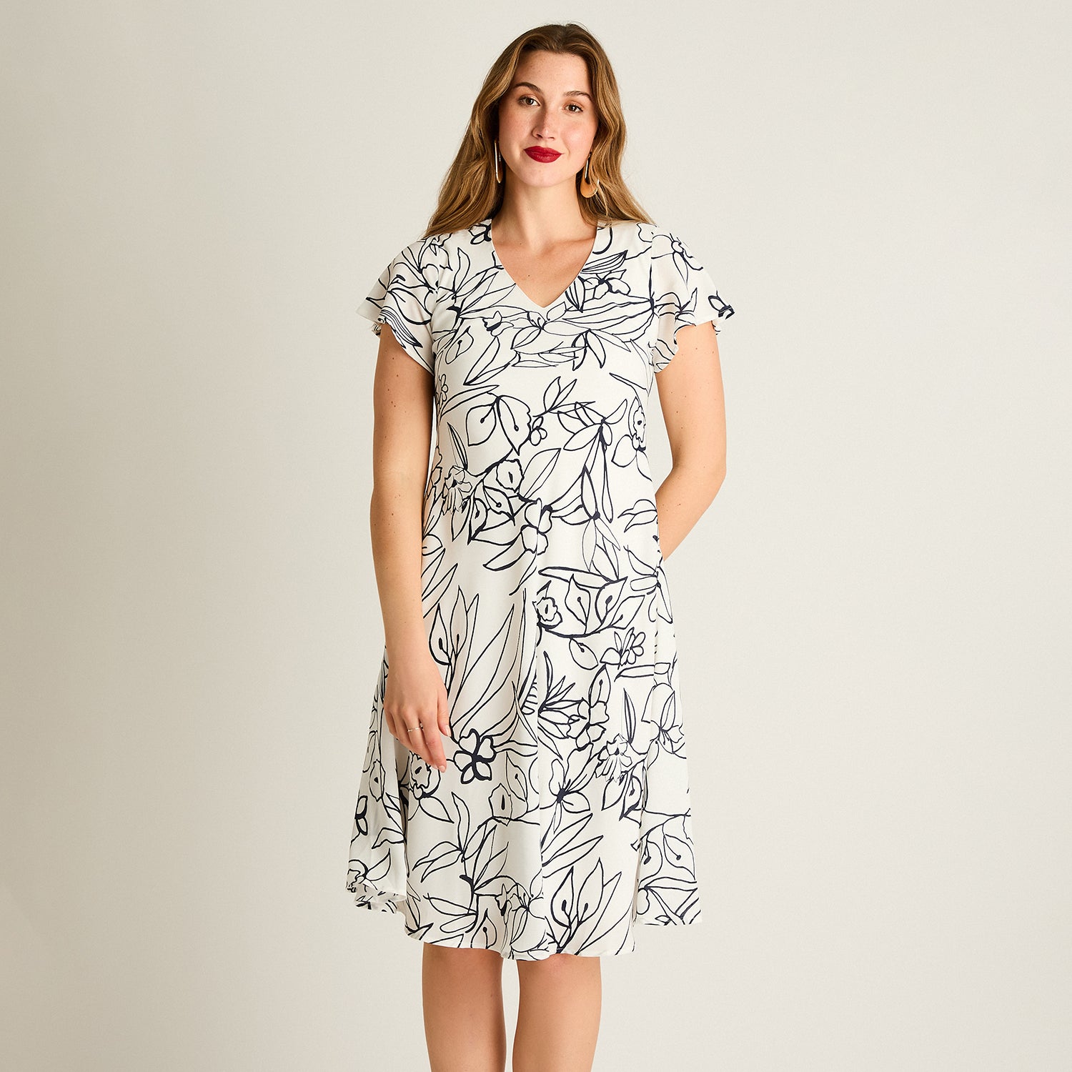 Vestido Midi Azul Con Forro