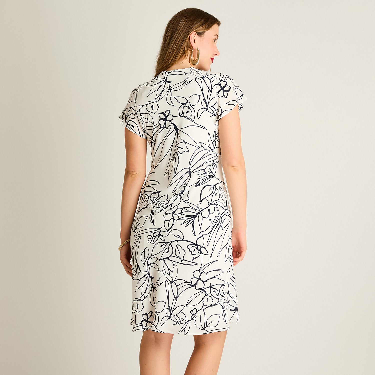 Vestido Midi Azul Con Forro