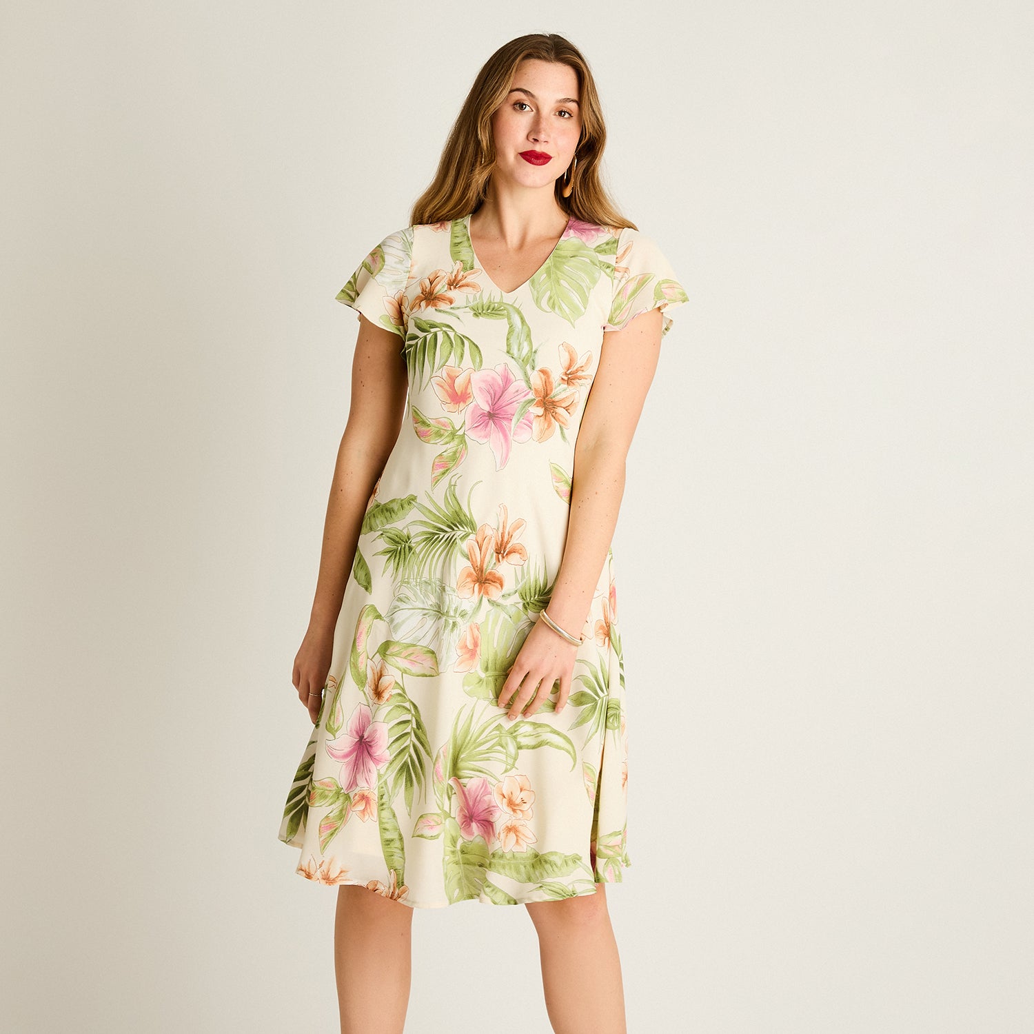 Vestido Midi Verde Con Forro