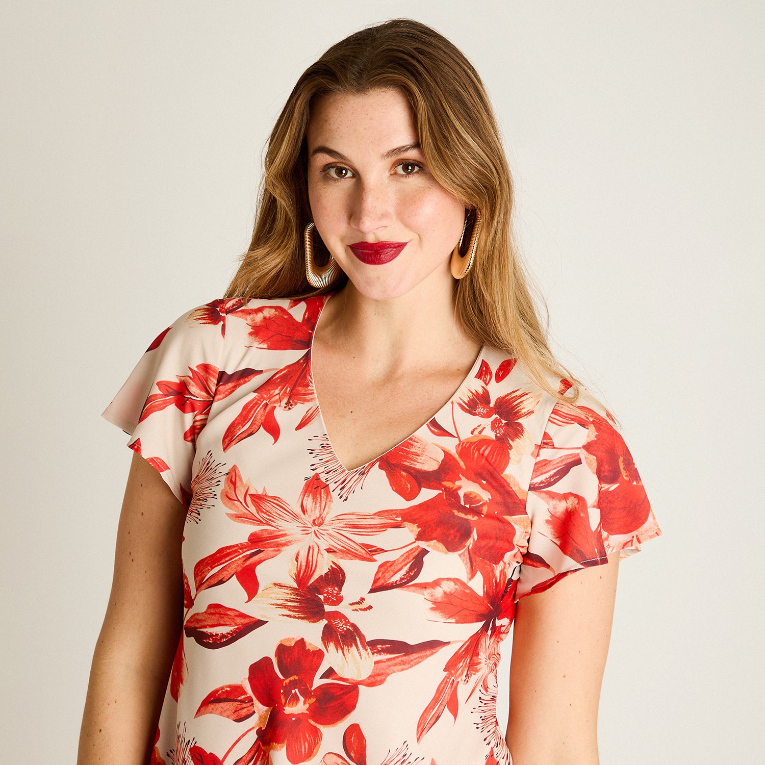 Vestido Midi Naranjo Con Forro