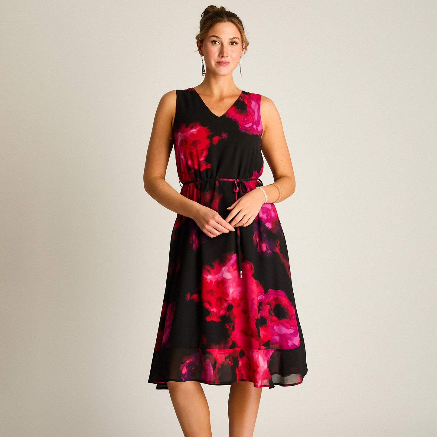 Vestido Midi Estampado Floral