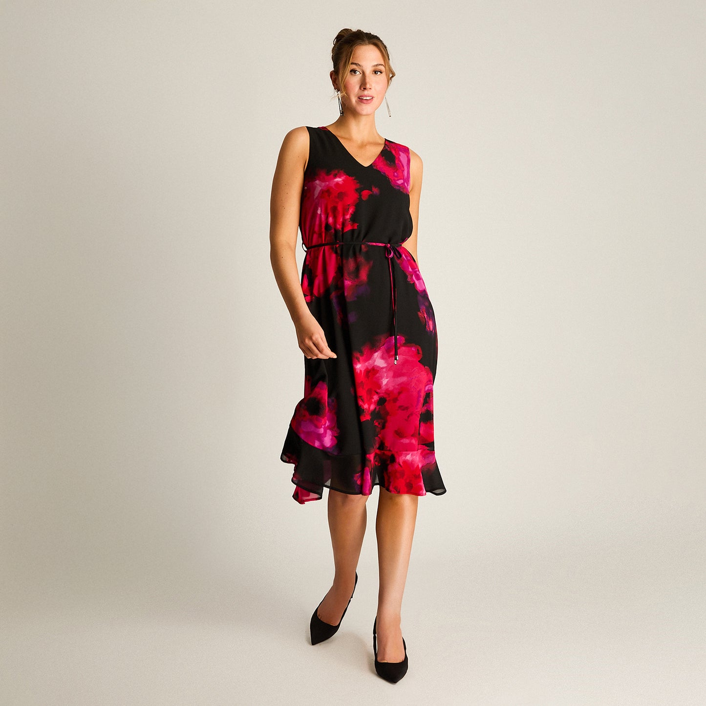 Vestido Midi Estampado Floral