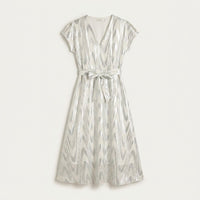 Vestido Midi Brillante Plata en plano