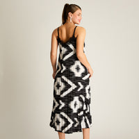 Vestido Midi Plisado Zebra