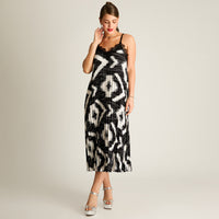 Vestido Midi Plisado Zebra