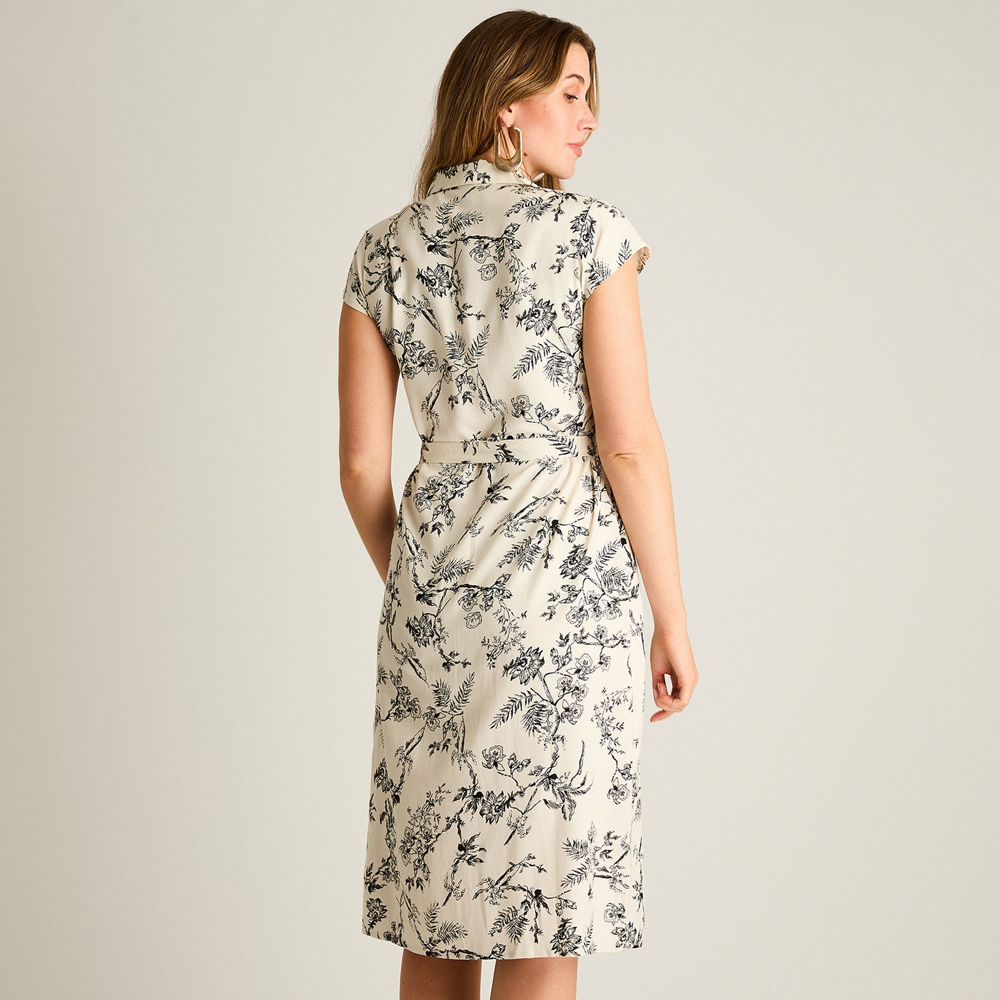 Vestido Midi Negro Lino