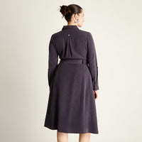 Vestido Camisero Azul Midi