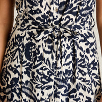 Vestido Midi Azul No Elasticado Sin Forro Calce Normal