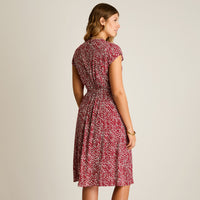 Vestido Midi Rojo No Elasticado Sin Forro Calce Normal