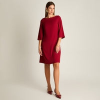 Vestido Rojo Midi Manga 3/4 - Lorenzo di Pontti