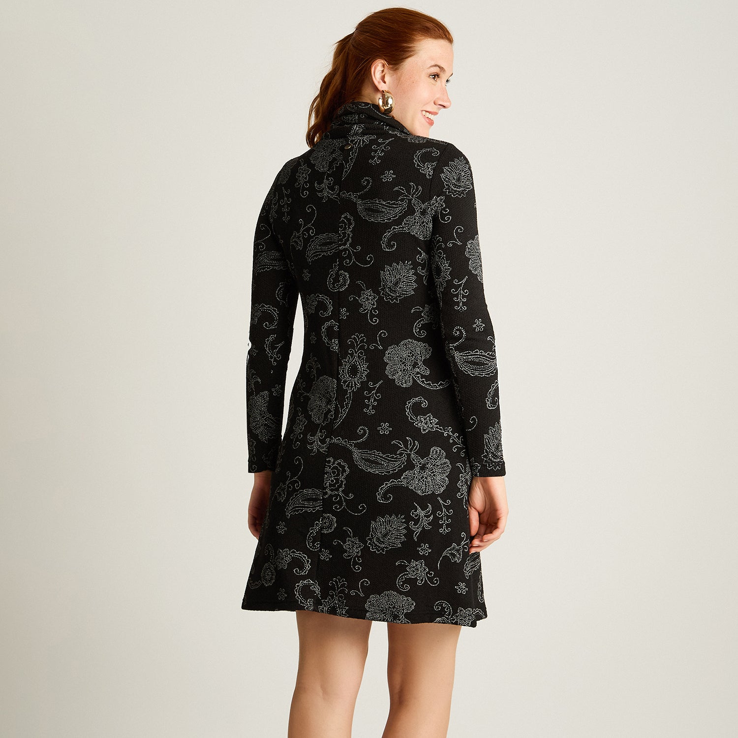 Vestido Midi Negro Midi Elasticidad Media Con Forro Calce Normal Tela Camant