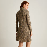Vestido Midi Camel Midi Elasticidad Media Con Forro Calce Normal Tela Camant