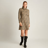 Vestido Midi Camel Midi Elasticidad Media Con Forro Calce Normal Tela Camant