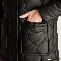 Chaqueta Eco cuero Quilted Negro