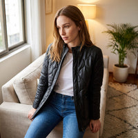 Chaqueta Eco cuero Quilted Negro lifestyle