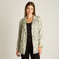 Chaqueta Pistacho Manga Larga Elasticidad Nula Sin Forro Calce Normal Tela Bonded