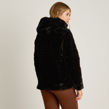 Chaqueta Negro Manga Larga Elasticidad Nula Con Forro Calce Normal Tela Plano