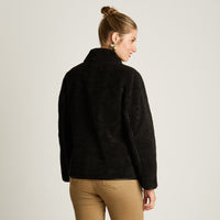 Chaqueta Negro Manga Larga Elasticidad Nula Con Forro Calce Normal Tela Bonded