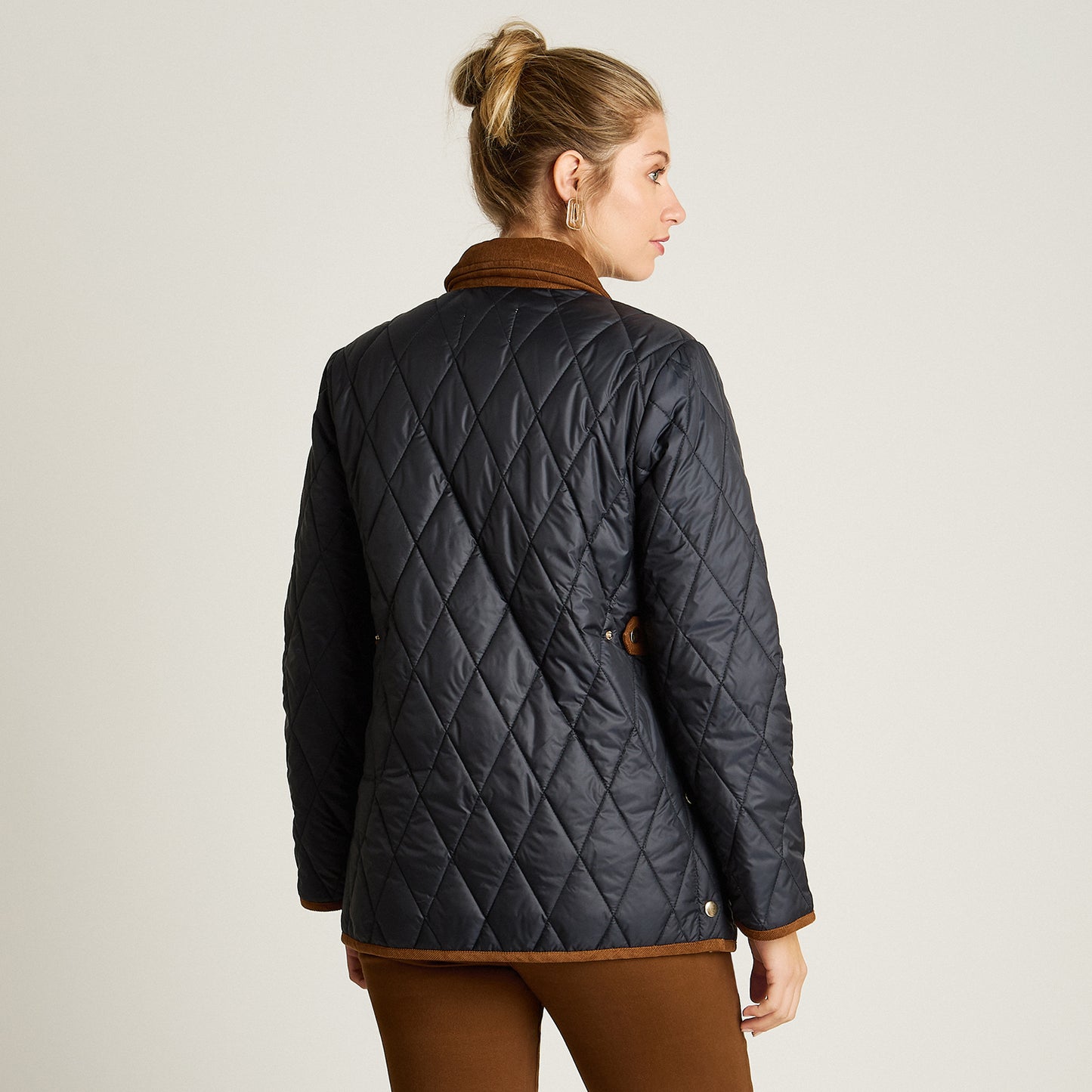 Chaqueta Azul Manga Larga Elasticidad Nula Con Forro Calce Normal Tela Plano